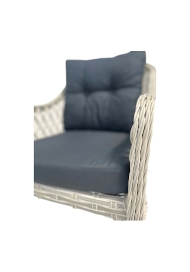 Tu Tienda Alüminyum Hisarönü 3+1+1+masa Rattan Bahçe Balkon Mobilyası,koyu Gri Haki