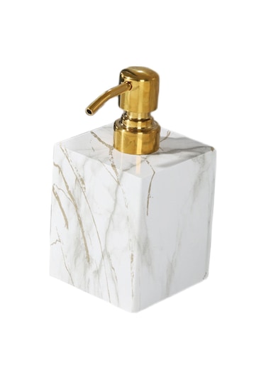 Homyl Mermer Dokulu Sabunluk Pompası Sabunluk, Banyo Sıvı Altın