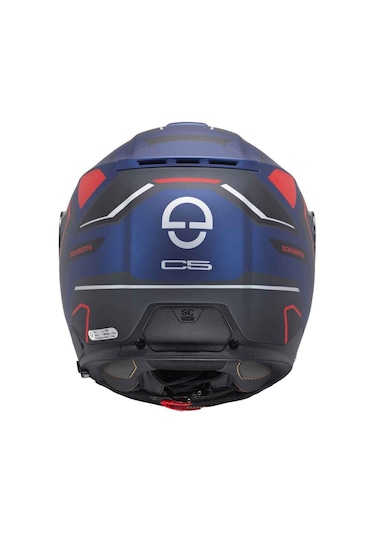 Schubert C5 Omega Blue Çene Açılır Motosiklet Kask Mavi - Kırmızı