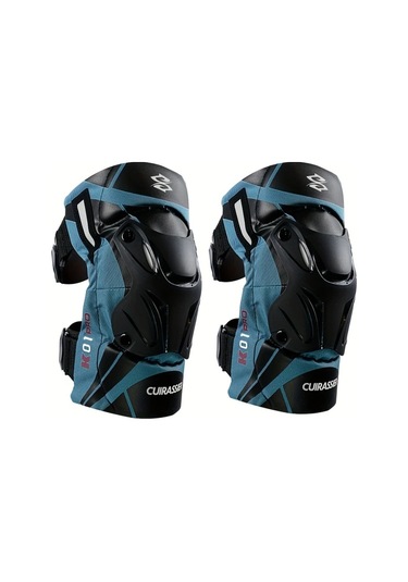 Dashanshop Gece Reflektif Cuirassier Motosiklet Dizlik Motocross Mx Diz Koruyucu Light Blue Açık Mavi