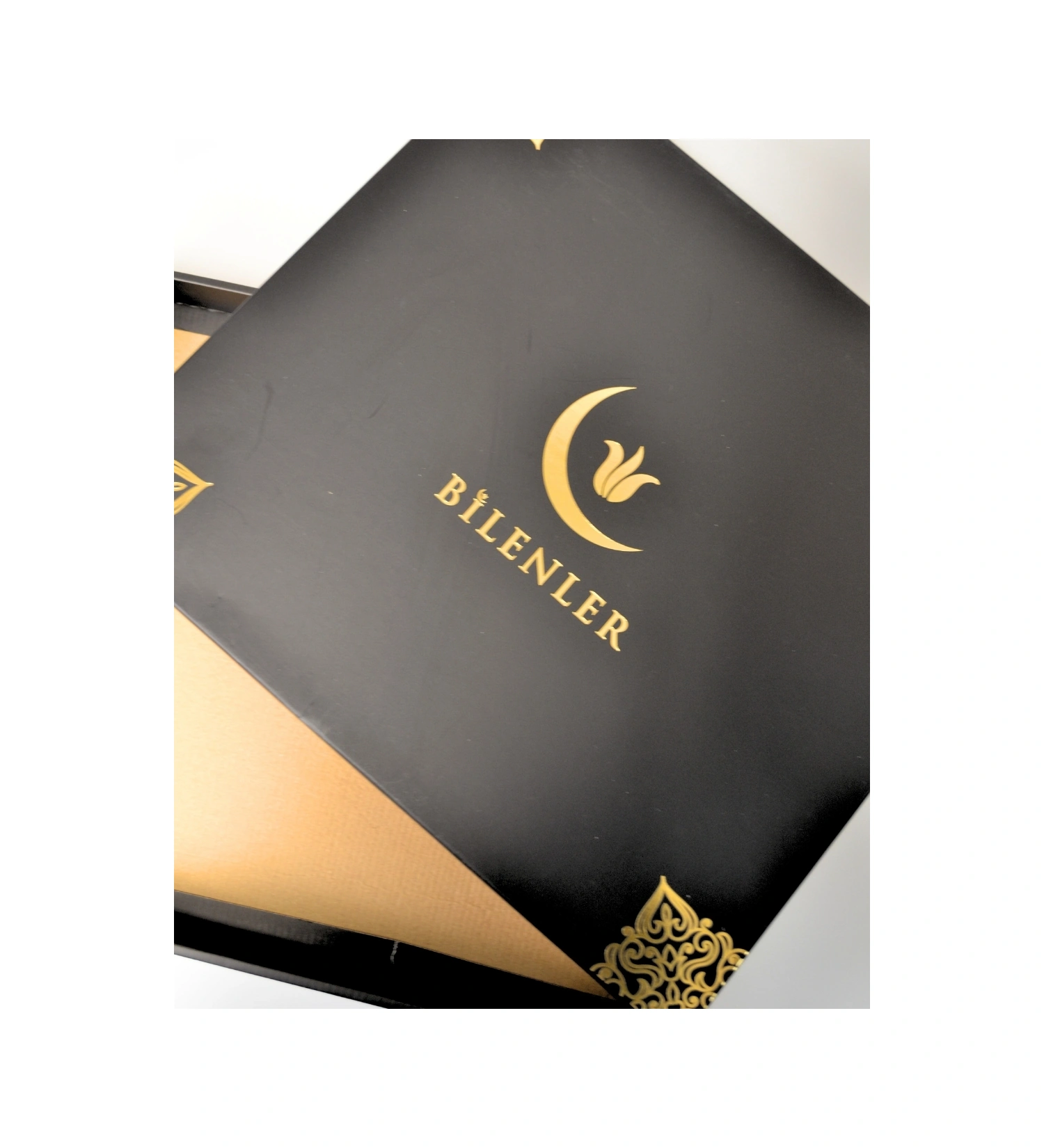 Lüks Siyah Hediye Kutusu Büyük Boy 32x36x4 Cm Sert Kapaklı Sunum Kutusu