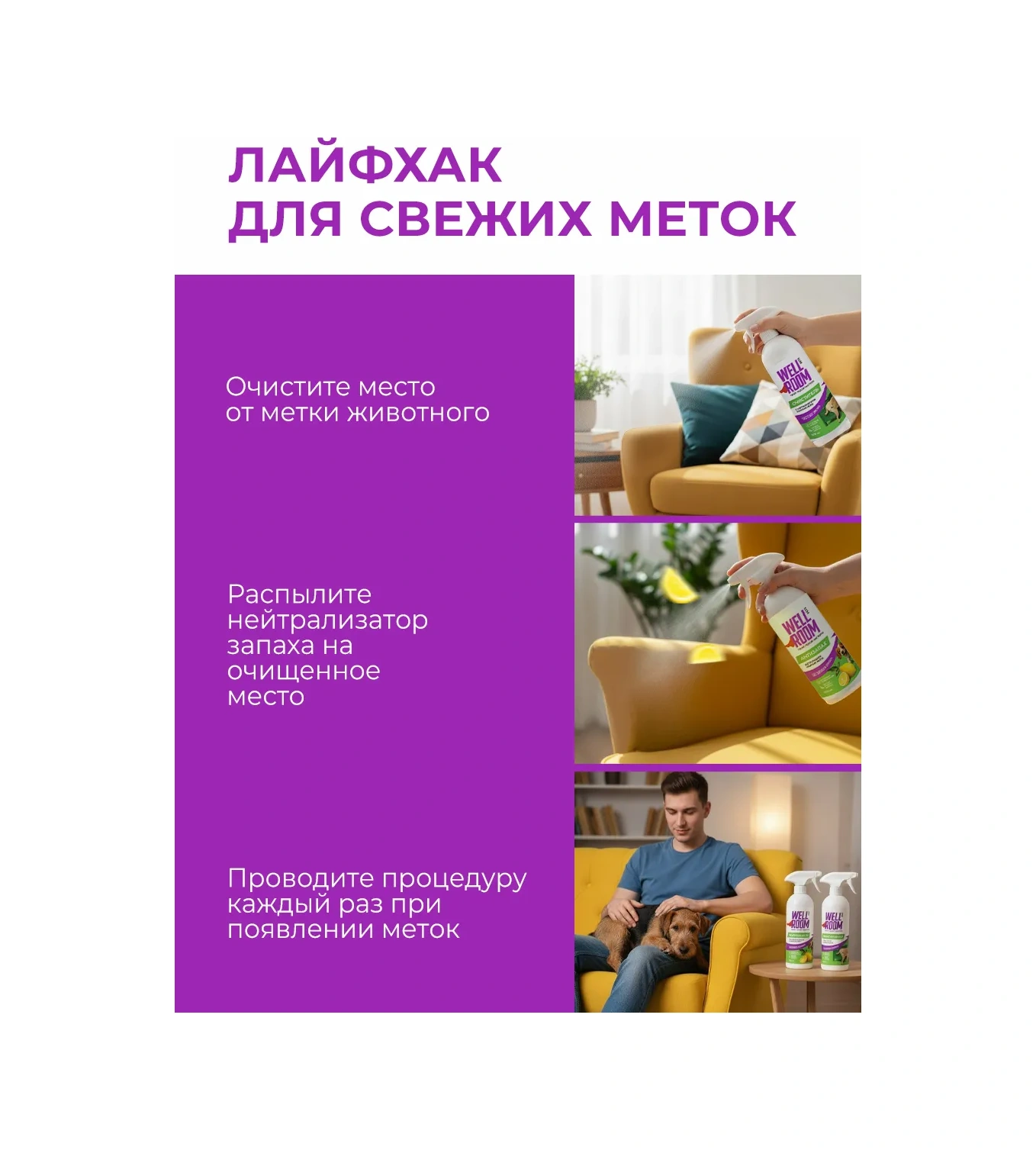 Wellroom Wellroom Koku Tipi Nötrallendiricili Köpek Temizleyici 12198123