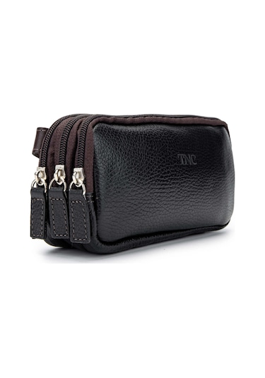 Tamer Tanca Erkek Hakiki Deri Siyah El Çantası 688 1989 Erk Canta Y24 Sıyah Fltr Siyah