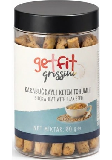 Getfit Karabuğdaylı Keten Tohumlu Grissini 80 Gr