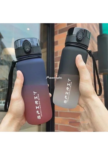 1 Litre Büyük Kapasiteli Spor Su Şişesi Sızdırmaz Renkli Plastik Bardak İçme Blue 1000ml Blue