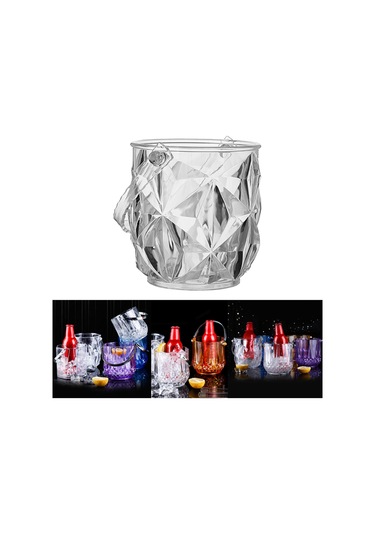 Homyl Şampanya Şişeleri Için İçecek Soğutma Küveti Otel Berrak Kristal Çok Renkli