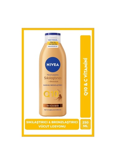 NIVEA Q10 Sıkılaştırıcı ve Bronzlaştırıcı Vücut Losyonu 250 ML