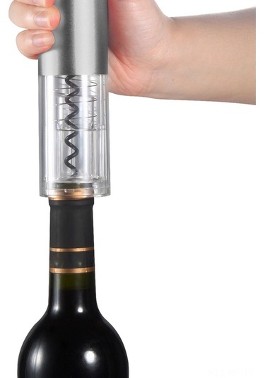 Novahub Usb Şarjlı Otomatik Şarap Açacağı, Gümüş Paslanmaz Çelik, Ev Ve Parti İçin Kullanışlı Gümüş