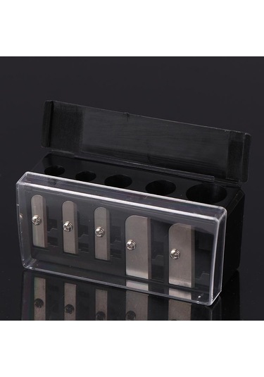 5 Delikli Kalemtıraş Çok Fonksiyonlu Kapaklı Kalemtıraş Eyeliner Dudak Kalemi İçin