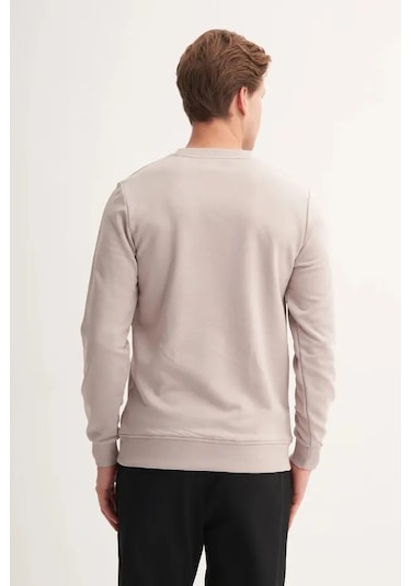 Cazador Slim Fit Mevsimlik 3 İplik Pamuk Karışımlı Sweatshirt-54185 Gri