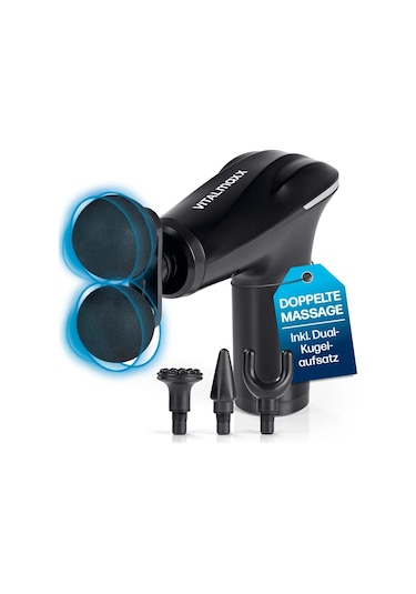 Akıllı Çipli Titreşimli Masaj Tabancası 6 Hız Ayarlı, 4 Başlıklı, 3200 Rpm Güçlü Motor, Sessiz Taşınabilir Masaj Aleti 4741 Açık Mavi