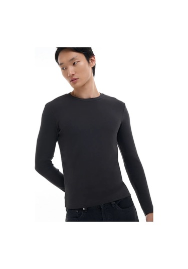 Tvoe Uzun Kollu Tişört 330669113 SIYAH