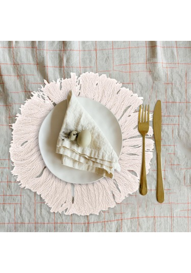 Homyl Dokuma Servis Altlıkları Yıkanabilir Kaymaz Yemek Beyaz Beyaz