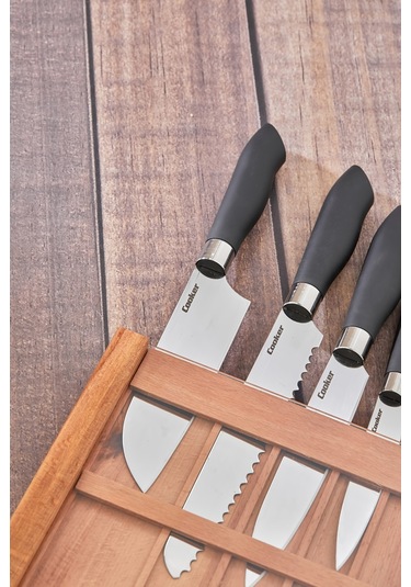 Cooker Skycut 6 Parça Lux Bıçak Seti Ckr3584 Ahşap