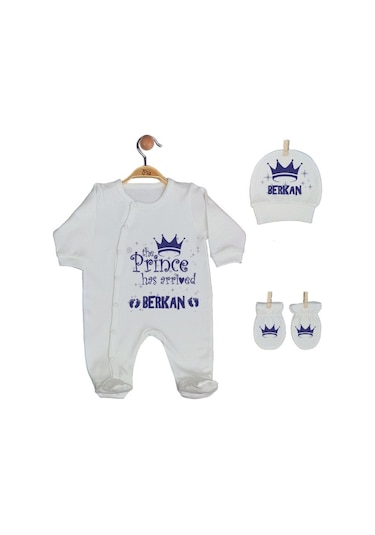Pia Baby Gl 1907-04 İsme Özel Yastık Tulum Set Krem