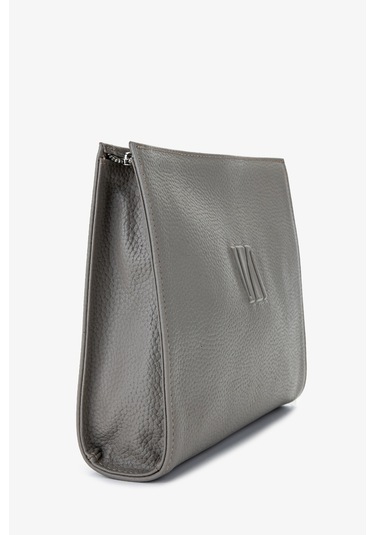 Valmenti Unisex Hakiki Deri Gri El Çantası 1012 2012 Canta Y25 Grı Fltr Gri