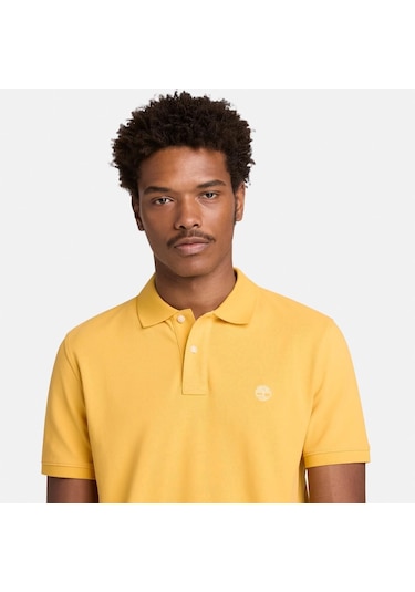 Timberland Millers River Pique Erkek T-shirt-32648 Sarı