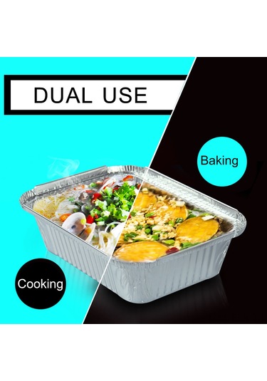 Xindoker 750ml Alüminyum Folyo Kutu, Kapaklı Tek Kullandım, Fırın/grill/ulaşım Uygun, Leakproof, 20 Adet Paket Çok Renkli