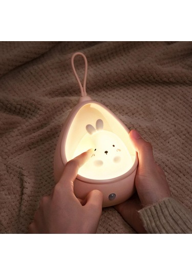 Homyl Sevimli Led Gece Lambası Masa Kabine Işık Usb Pembe Pembe