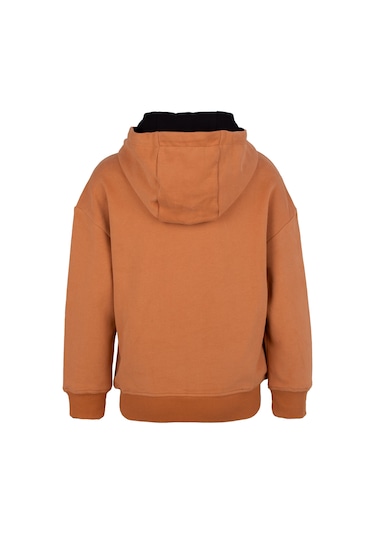 Brz Kids Unisex Çocuk Basic Hoodie Kahverengi