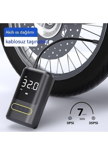 Didadodo Şarjlı Mini Taşıyıcı Bisiklet Araba Lastik Pompası