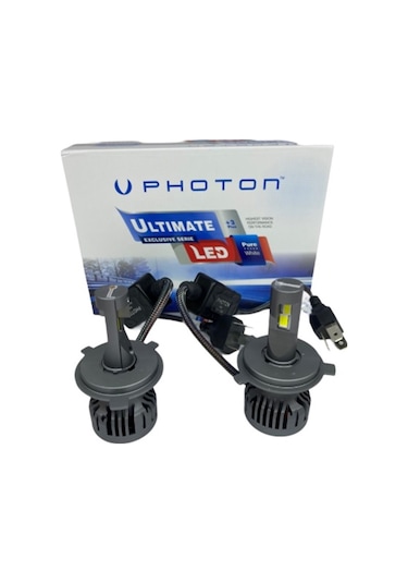 Photon 12V-24V H4 Csp Led Xenon Far Ampul Seti 6000K 7000 Lümen C