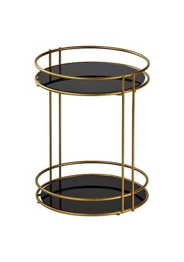 Edora Home 2'li Gold Banyo Organizer Seti, İki Katlı Ve Tek Katlı Düzenleyici - Metal Paslanmaz Gold