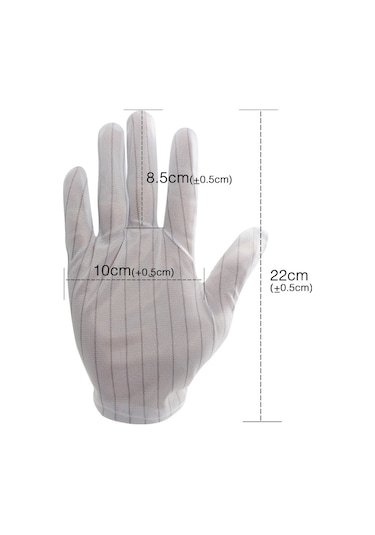 Sones 10 Çift Anti-statik Şeritli Plastik Eldiven, Beden: Standart Beden