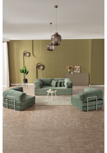 Legom Avanos Aktivite Koltuğu Yatak Olabilen Çok Amaçlı Kanepe Koltuk Takımı Yeşil Yeşil