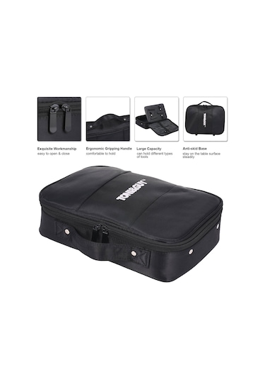 Youtek Kuaför Çantası - Seyahat Ve Saklama İçin Profesyonel Saç Bakım Ekipmanları Organizer Siyah