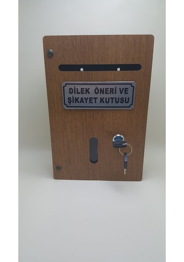 Küçük Boy Ahşap Dilek Öneri Şikayet Kutusu Yazılı