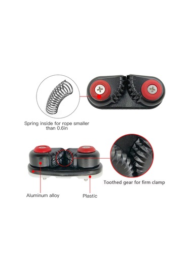 Vkemall Tekli Aluminyum Gemı Rope Klemensı - 15mmye Kadar Telleri Sabitleyıcı, Kayak Ve Yelken İçin Dayanıklı Araç