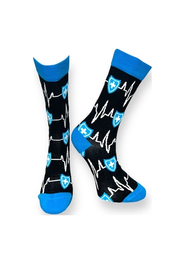 3'lü Unısex Sağlık Temalı Esnek Nem Alabilen Pamuklu Spor Soket Çoraplar Çok Renkli