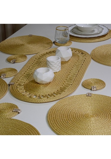 Supla Zdh-302 Yuvarlak Zengin Set Runner Sarı