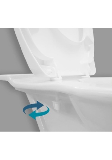 Rona Tisa Parlak Lacivert Thermoplast Standart Klozet Kapağı (alt