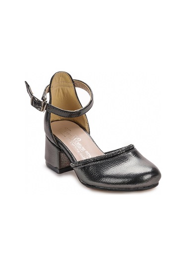 Kiko Kids Ressa Taşlı Kız Çocuk 5 Cm Topuklu Sandalet Abiye Ayakkabı Platin Platin