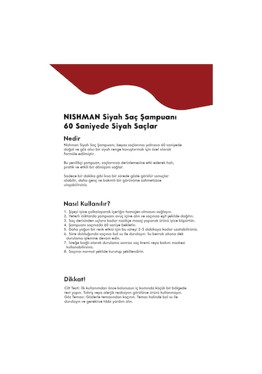 Nishman Siyah Saç Şampuanı 400 ML