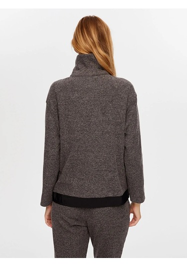 Faik Sönmez Dokuma Garnili Kaşkorse Örme Kadın Eşofman Üstü W26esu001 Antrasit