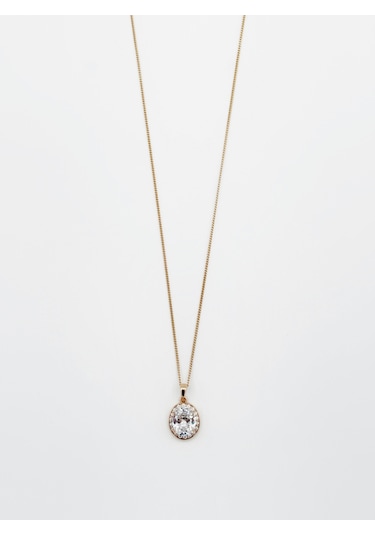 18k Rose Gold Plated White Queen Kolye Gold