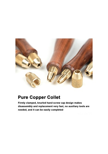 Vkemall 10 Parça Titanyum Kaplı Elmas Zımpara Seti - Ahşap Saplı, Ahşap/metal/plastik Taşlama Ve Cila Aracı