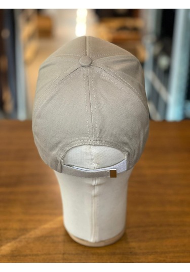 Türkiye Bayrak Nakışlı Pamuklu Unisex Cap Şapka Bej