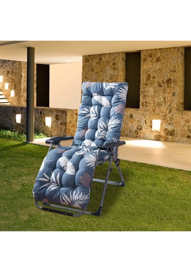 Sones 170 X 53 X 8cm Kalınlaştırılmış Baskılı Kapşonlu Askılı Ev Veranda Şezlong Matı Hawaii Stili