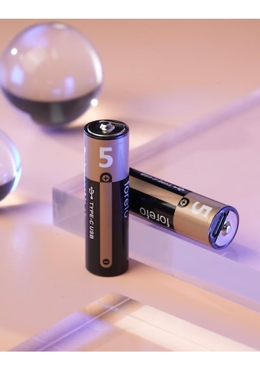 Usb Type-c Girişli Şarjlı Aa Lityum Pil 1.5v Sabit Çıkış 3200mwh 10'lu Paket