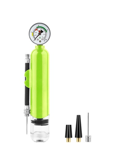 Kosona Yeşil Mini Abs Hava Pompa, 1.4bar Hızlı Şişirici, Spor Topları İçin Taşınabilir Plastik Pompa