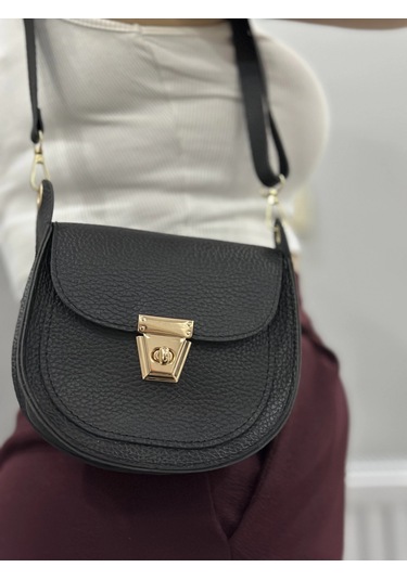 Biçomi Klasik Kapaklı Siyah Cilt Çanta Siyah