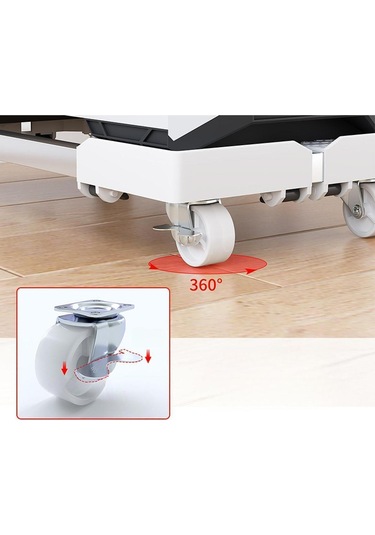 Homyl Ayarlanabilir Bilgisayar Kulesi Standı Ev Ofis Pc Beyaz