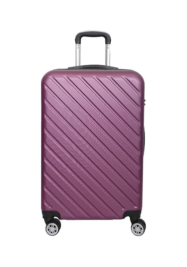 Abs Kullanışlı Renkli Büyük Boy Valiz Mor