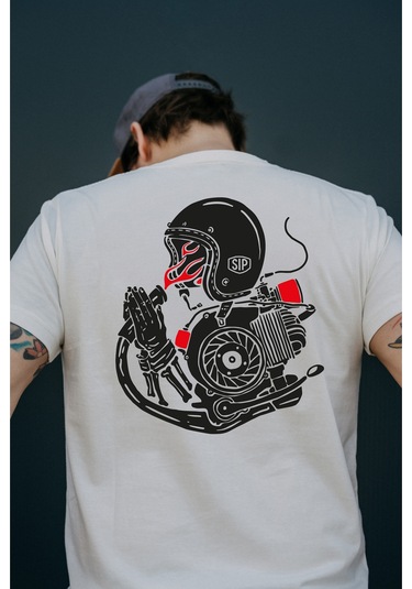Sıp Scootershop Sıp T-shirt - Engine Madness Beyaz / Sıp