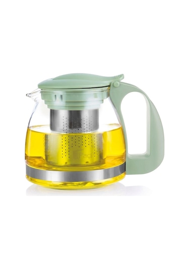 Paçi 700 Ml Süzgeçli Cam Çaydanlık Üstü Demlik Mav Mavi