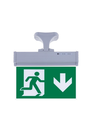 Sg071-a1 Çift Yönlü Acil Yönlendirme Armatürü Askı Aparatlı Aşağı Yeşil
